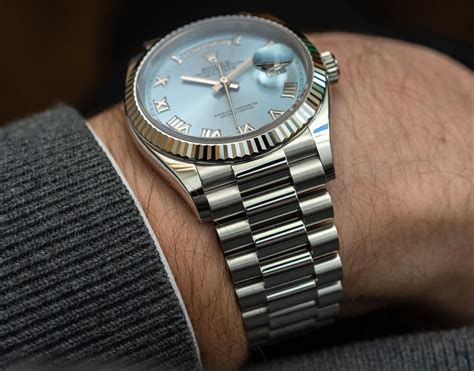 rolex platinum day date 40 mm|Rolex Day-Date platinum baguette.